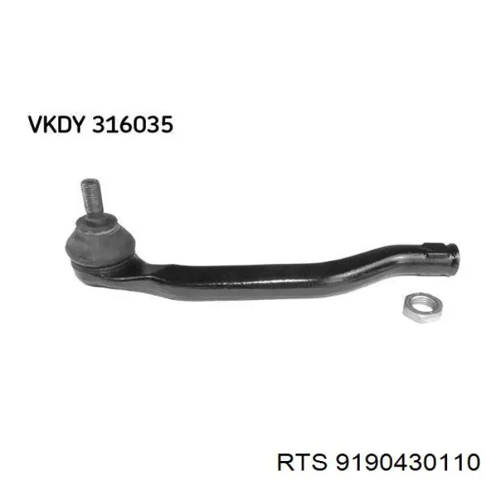 Рулевой наконечник RTS 9190430110 цена, от 14.16 USD