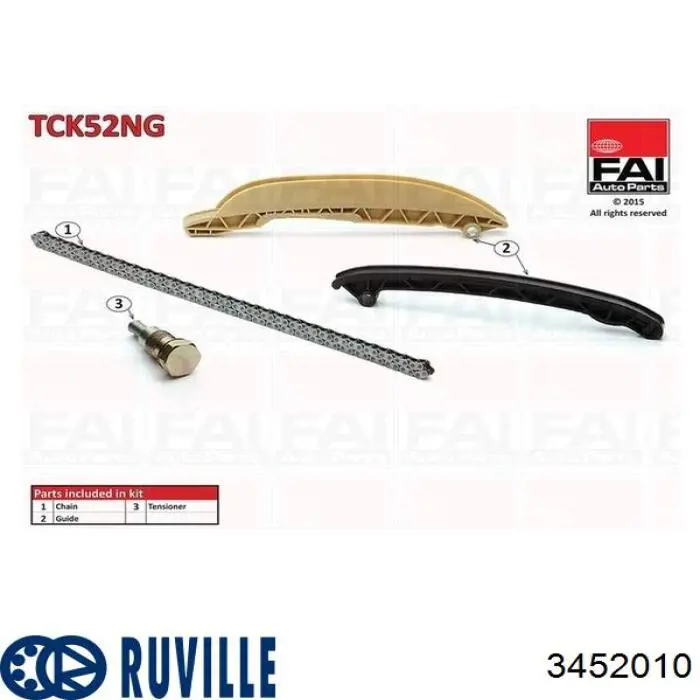 Цепь привода распредвала Ruville 3452010 цена, от 24.40 USD