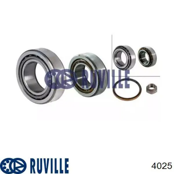 Подшипник задней ступицы 4025 Ruville