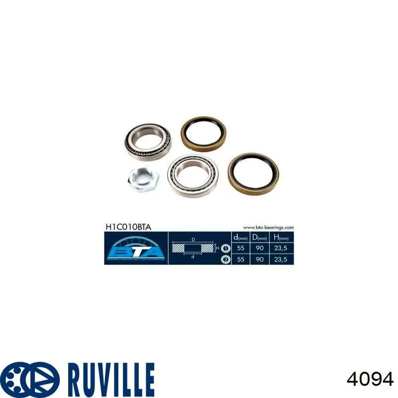 Купить 4094 Ruville Подшипник передней ступицы
