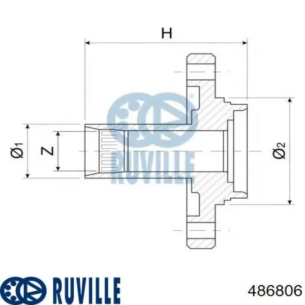 486806 Ruville Ступица колеса передняя