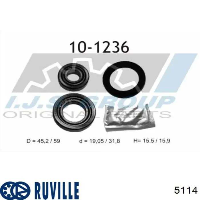 Купить 5114 Ruville Подшипник передней ступицы