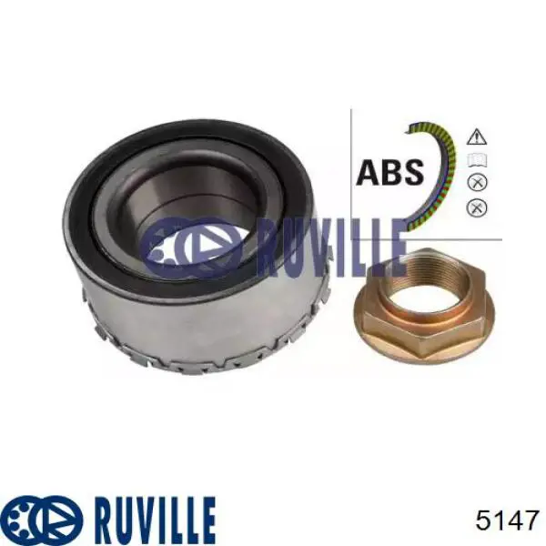Подшипник ступицы передней/задней 5147 Ruville