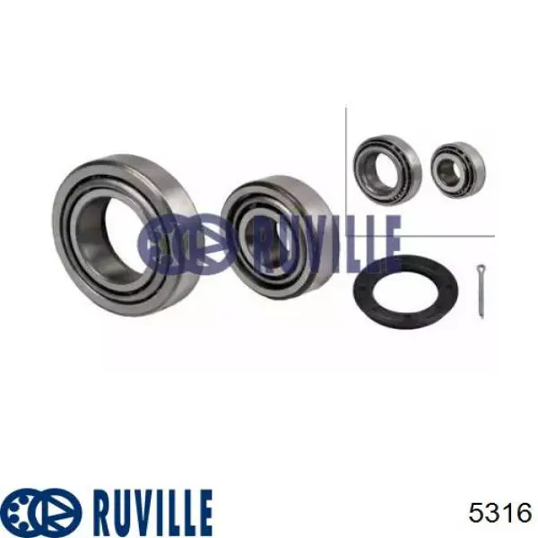 Подшипник задней ступицы 5316 Ruville