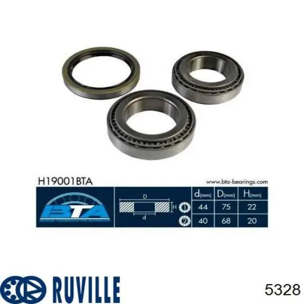Подшипник ступицы 5328 Ruville