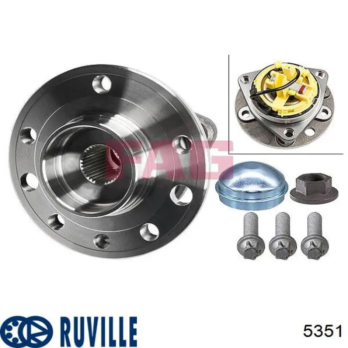 Ступицы передних колес Ruville 5351 цена, от 78.18 USD