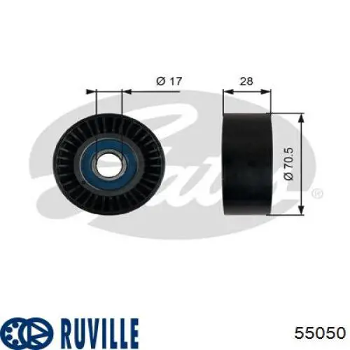 Паразитный ролик 55050 Ruville