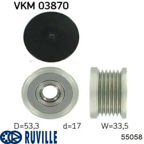 Инерционный шкив Ruville 55058 цена, от 29.08 USD