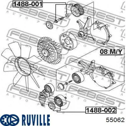 Ролик паразитный Ruville 55062