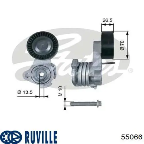 55066 Ruville Натяжитель клинового ремня