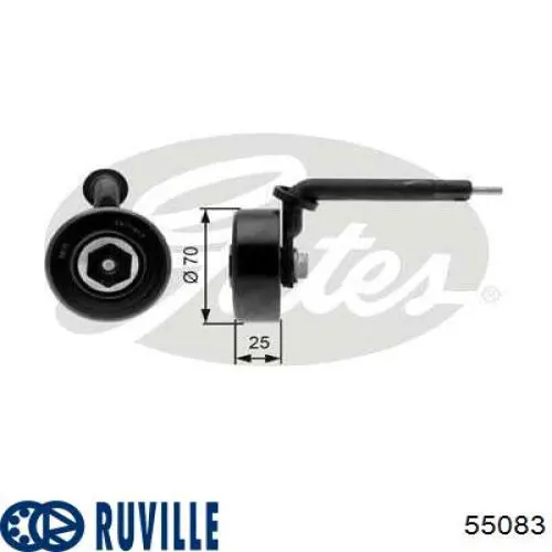 55083 Ruville Ролик натяжителя ремня агрегатов
