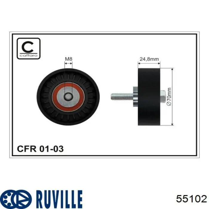 Натяжной ролик 55102 Ruville