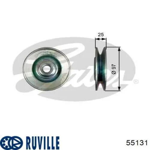 55131 Ruville Ролик натяжителя ремня агрегатов