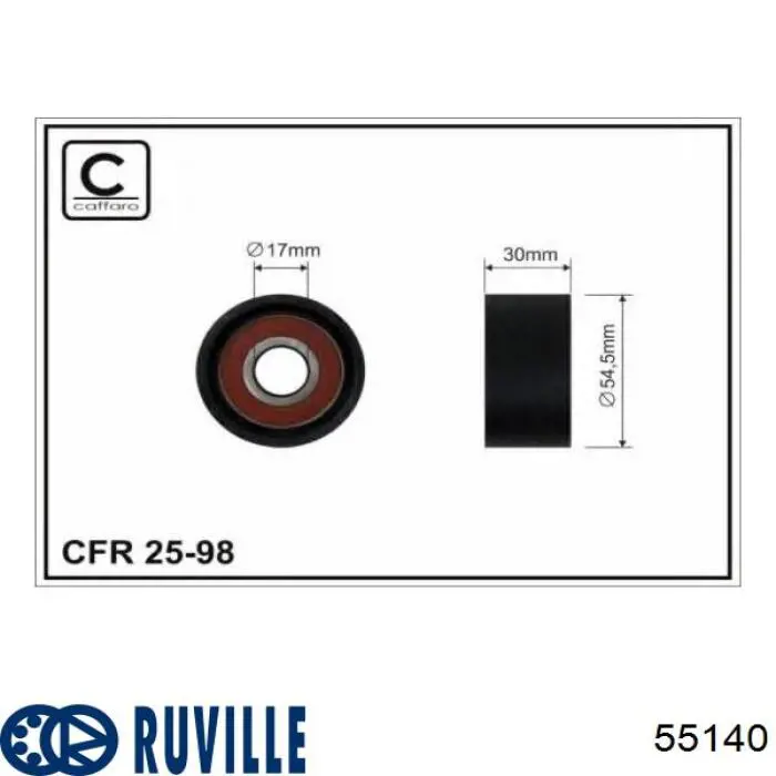 Паразитный ролик 55140 Ruville