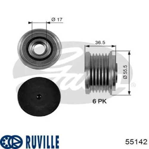 55142 Ruville Обгонная муфта генератора