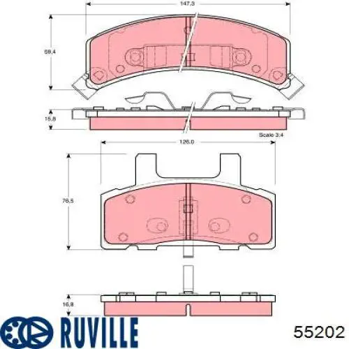 Ролик натяжителя ремня газораспределения Ruville 55202 цена, от 20.47 USD