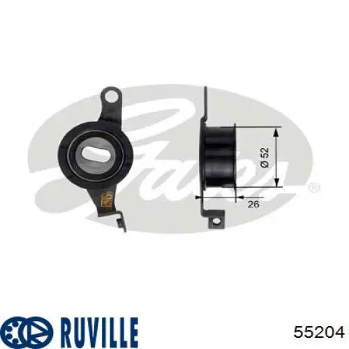 Ролик натяжителя ремня газораспределения Ruville 55204 цена, от 12.34 USD