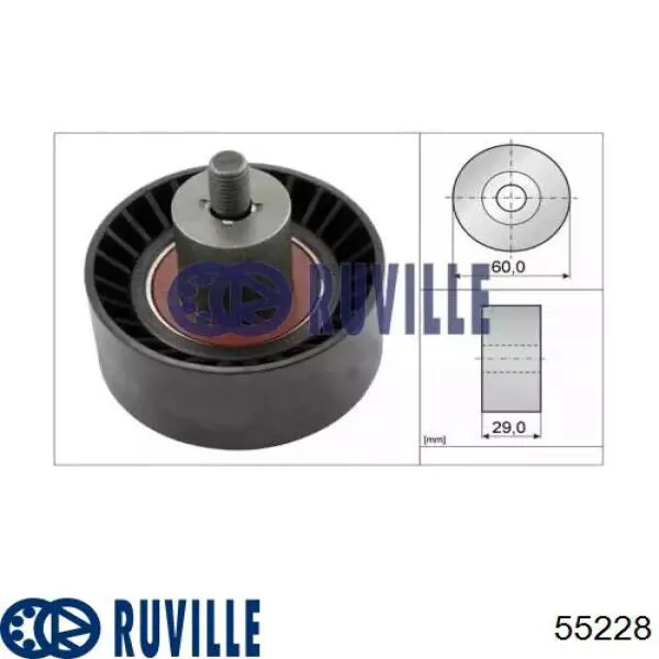 Паразитный ролик ГРМ 55228 Ruville
