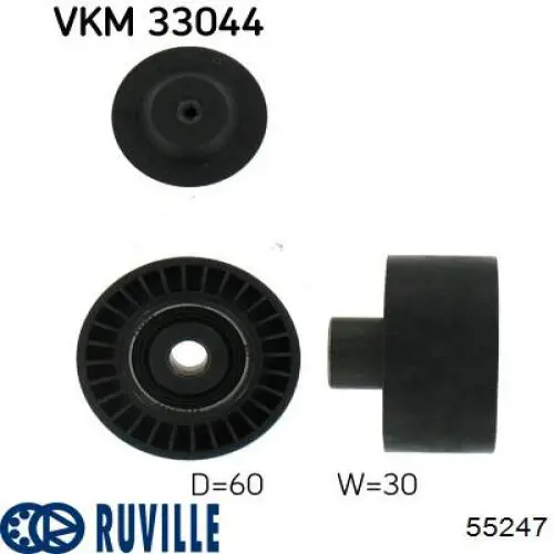 55247 Ruville Ролик приводного ремня, паразитный