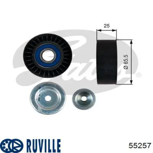 55257 Ruville Ролик приводного ремня, паразитный