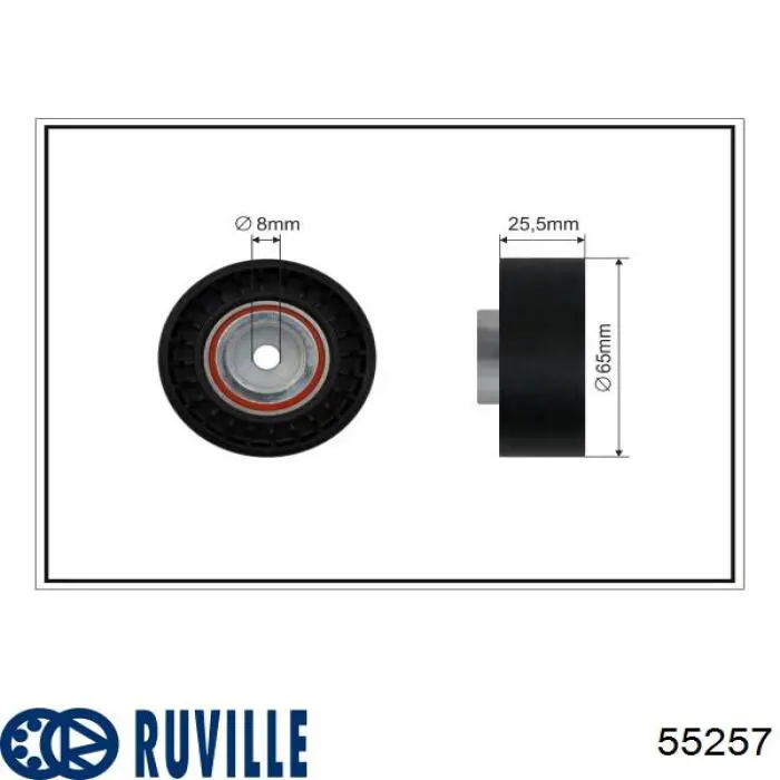 Паразитный ролик приводного ремня Ruville 55257 цена, от 15.05 USD