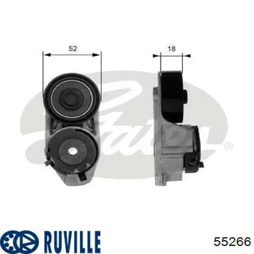 Роликовий модуль натяжителя ремня Ruville 55266 цена, от 11.26 USD