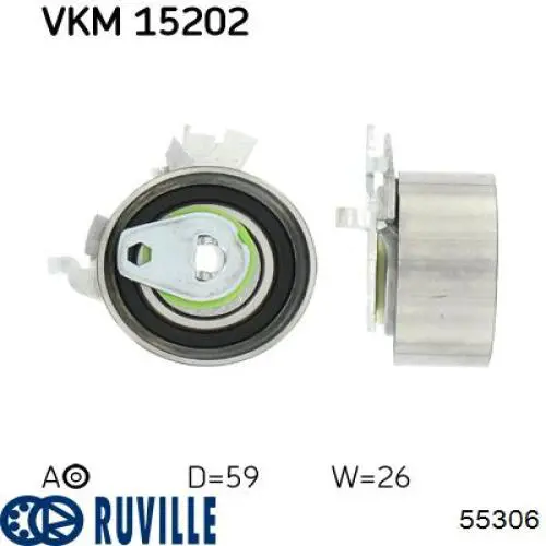 55306 Ruville Ролик натяжителя ремня ГРМ