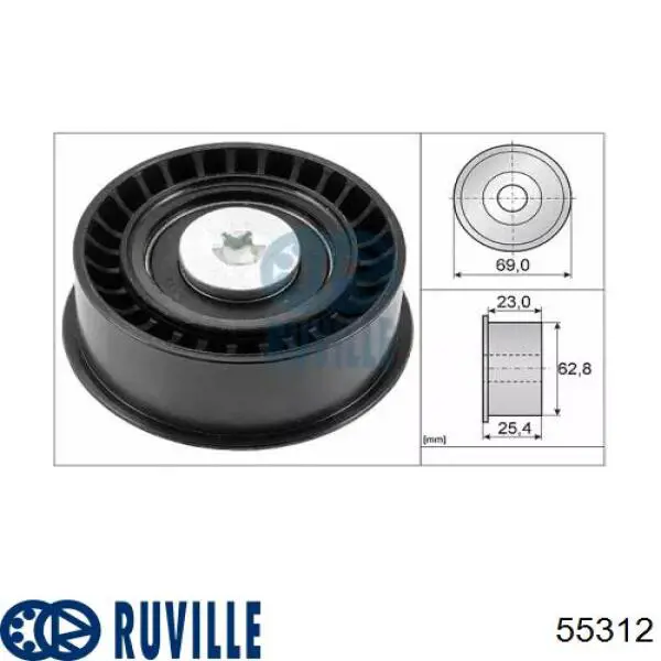 Купить 55312 Ruville Ведуший ролик ГРМ