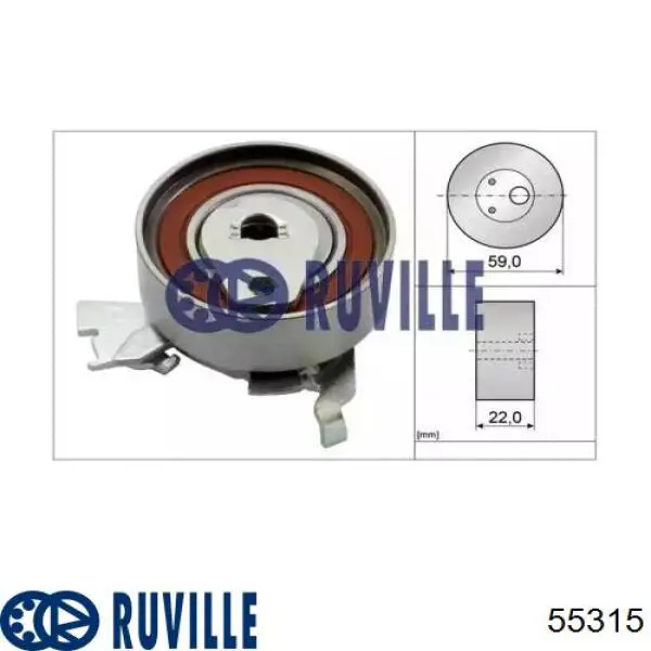 Купить 55315 Ruville Ролик натяжителя газораспределительного ремня