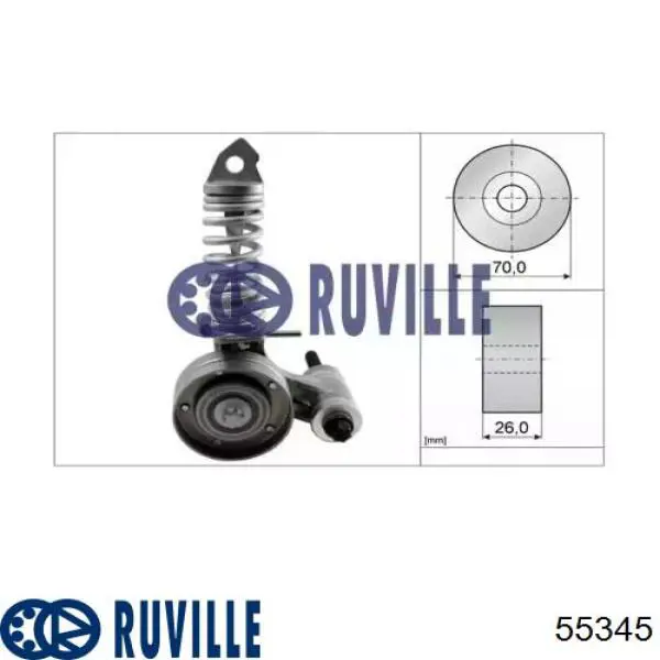 55345 Ruville Натяжитель клинового ремня