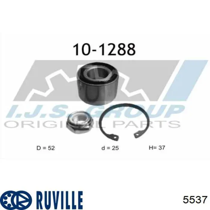 5537 Ruville Подшипник ступицы задней