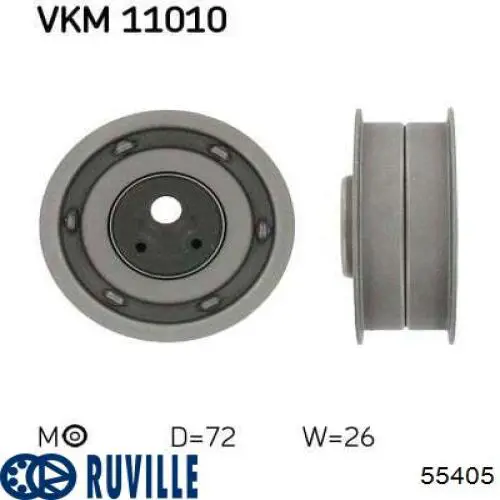 Ролик натяжителя ремня газораспределения Ruville 55405 цена, от 10.57 USD