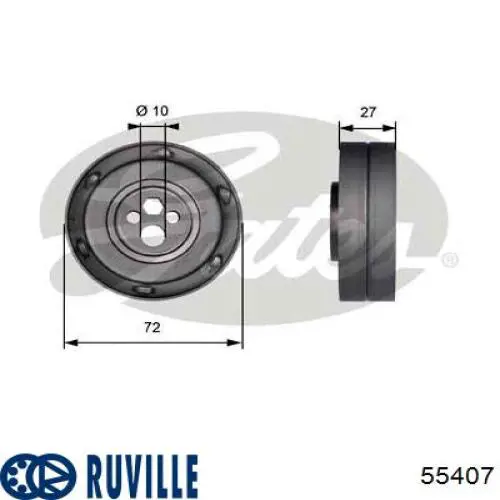 55407 Ruville Ролик натяжителя ремня ГРМ