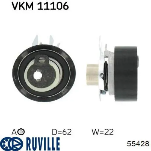 55428 Ruville Ролик натяжителя ремня ГРМ