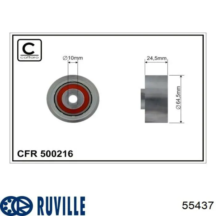 Купить 55437 Ruville Ролик натяжителя ремня ТНВД