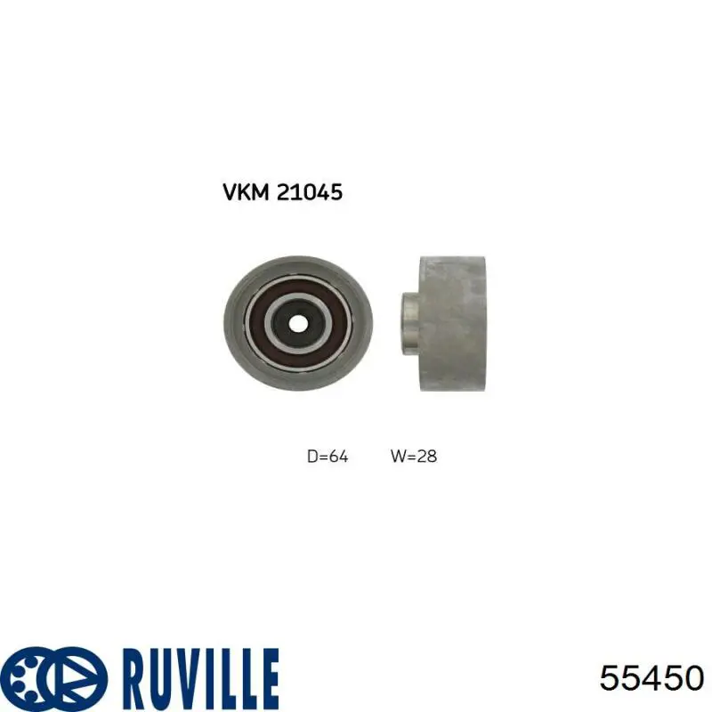 Паразитный ролик ГРМ 55450 Ruville