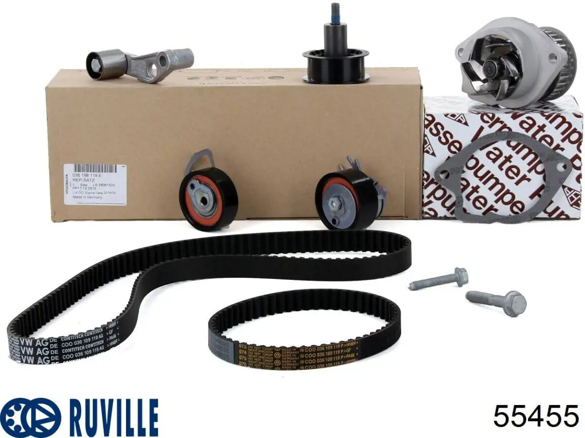 Обводной ролик ремня ГРМ Ruville 55455 цена, от 10.34 USD