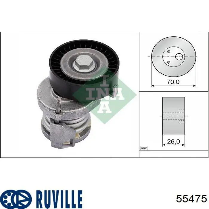 55475 Ruville Натяжитель клинового ремня