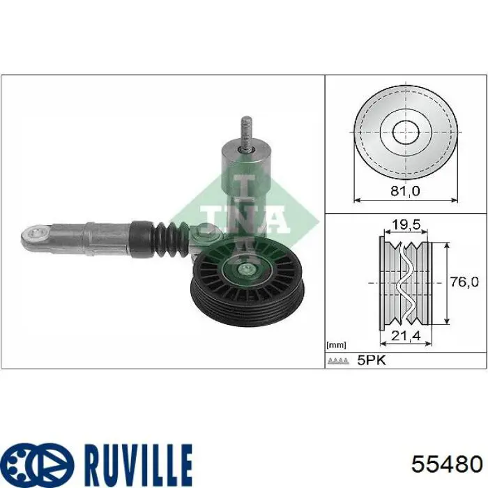 55480 Ruville Натяжитель клинового ремня