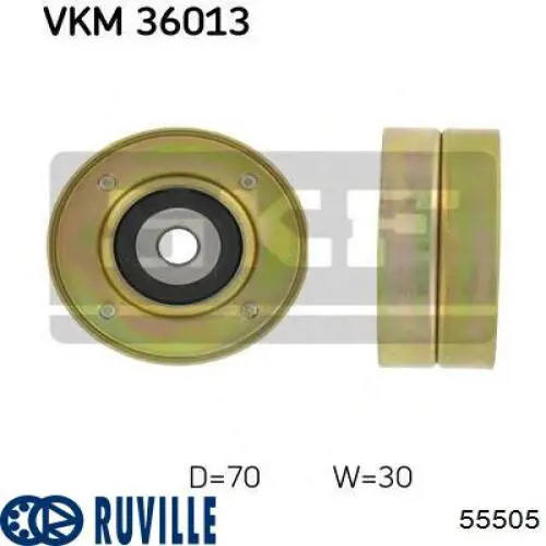55505 Ruville Ролик приводного ремня, паразитный