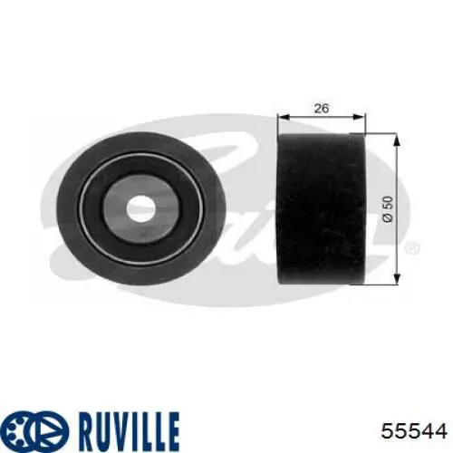 Паразитный ролик приводного ремня Ruville 55544 цена, от 17.95 USD