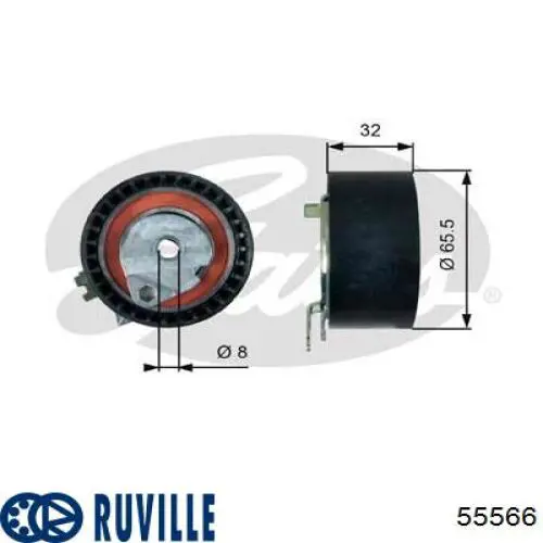 55566 Ruville Ролик натяжителя ремня ГРМ