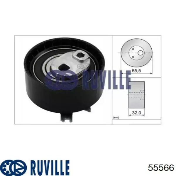 Ролик натяжителя ремня газораспределения Ruville 55566 цена, от 20.87 USD