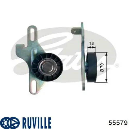 Ролик натяжителя приводного ремня RUVILLE 55579