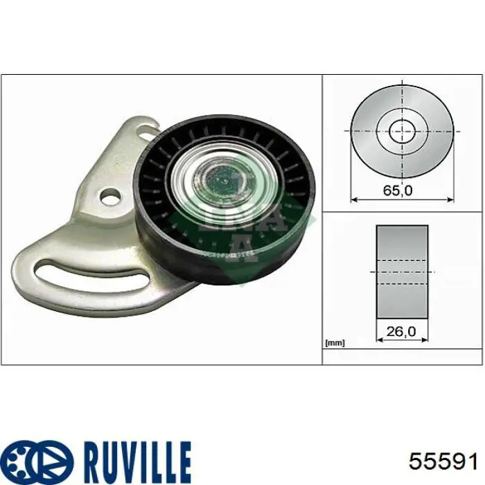 55591 Ruville Ролик натяжителя ремня агрегатов
