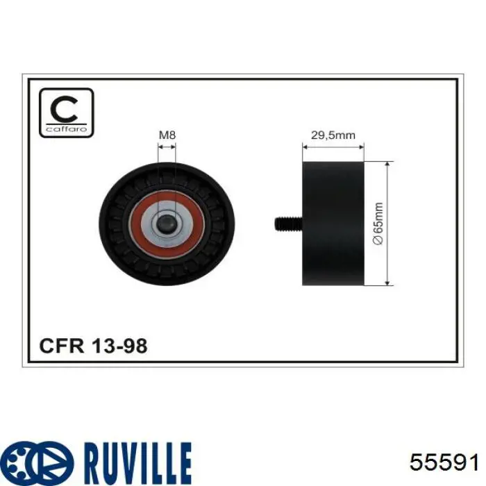 Натяжной ролик Ruville 55591 цена, от 15.50 USD