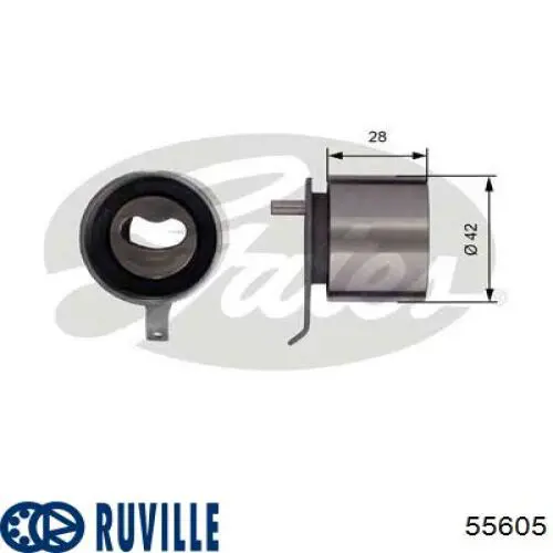 Ролик натяжителя ремня газораспределения Ruville 55605 цена, от 39.32 USD