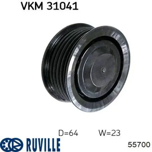 Паразитный ролик приводного ремня Ruville 55700 цена, от 7.11 USD
