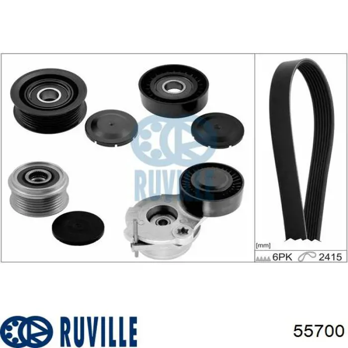 55700 Ruville Ролик приводного ремня, паразитный
