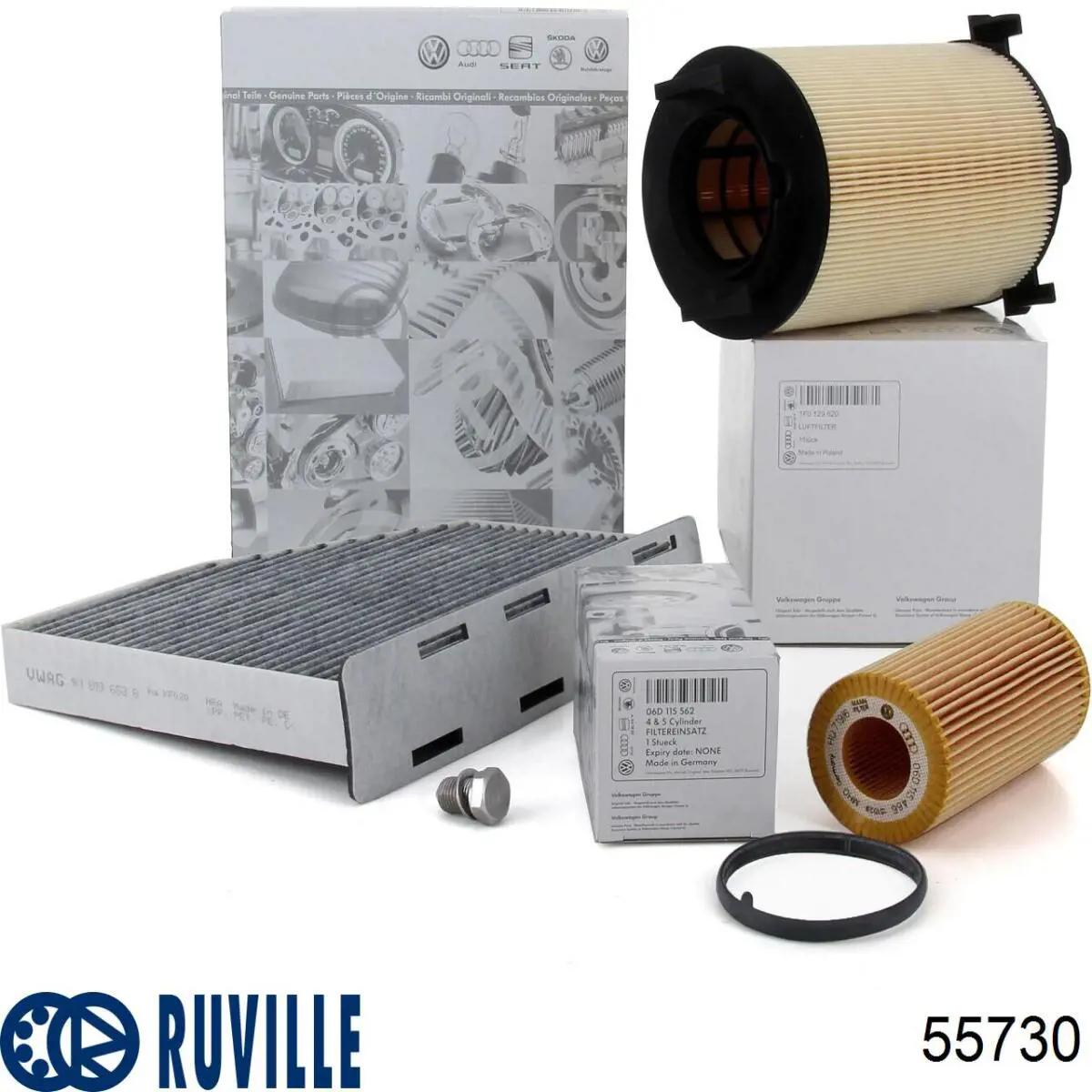 Обводной ролик ремня ГРМ Ruville 55730 цена, от 8.77 USD